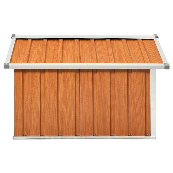 vidaXL Skjul för robotgräsklippare 92x97x63 cm galvaniserat stål brun Brun