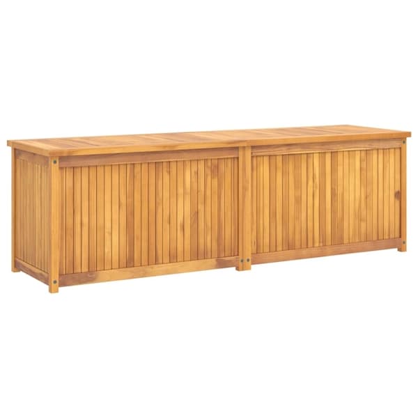 vidaXL Trädgårdslåda 175x50x55 cm massiv teak Brun