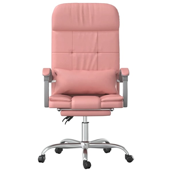 vidaXL Kontorsstol med massage rosa konstläder Rosa