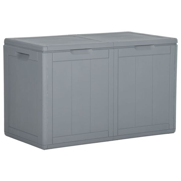 vidaXL Dynbox 180 liter grå PP-rotting grå