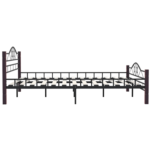 vidaXL Sängram svart metall 200x200 cm Svart