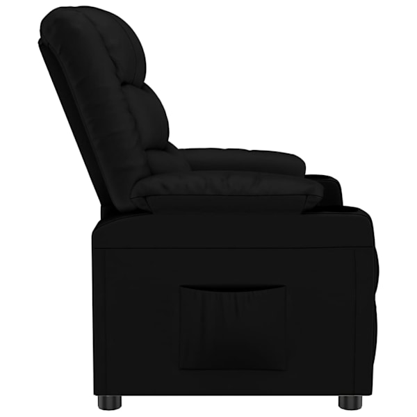 vidaXL Reclinerfåtölj svart konstläder Svart