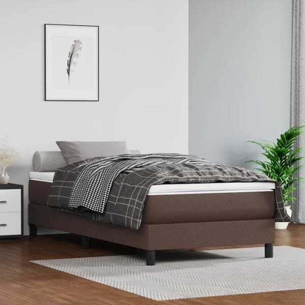 vidaXL Ramsäng brun 80x200 cm konstläder Brun