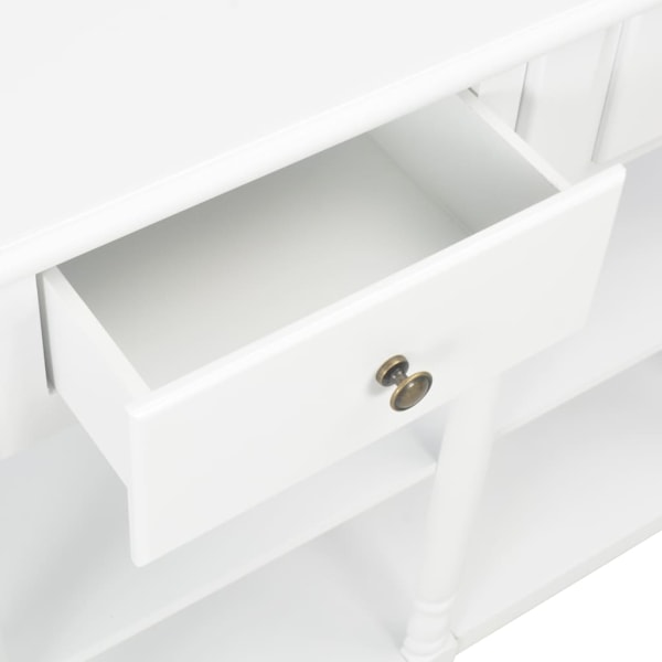 vidaXL Konsolbord vit 120x30x76 cm MDF Vit