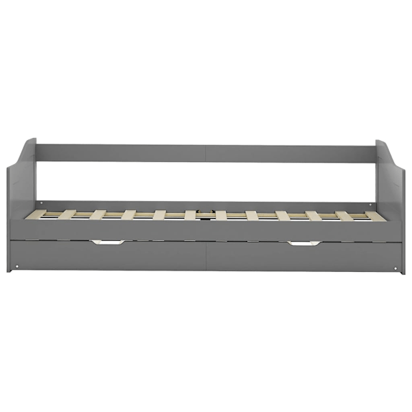 vidaXL Bäddsoffa ram utan madrass grå 90x200 cm grå