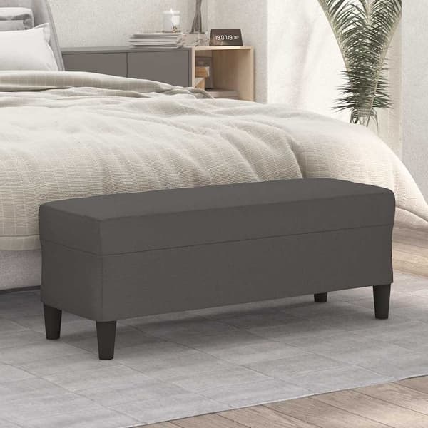 vidaXL Bänk grå 100x35x41 cm konstläder Grå