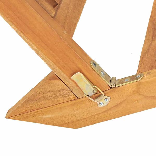 vidaXL Solsäng massiv teak Brun