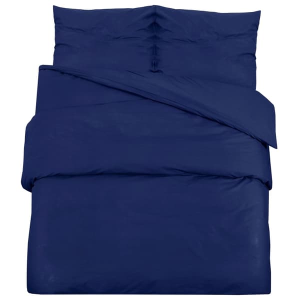 vidaXL Bäddset marinblå 260x240 cm bomull Blå