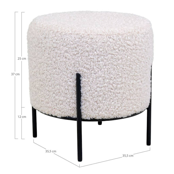 House Nordic Sittpuff Cali vit Vit
