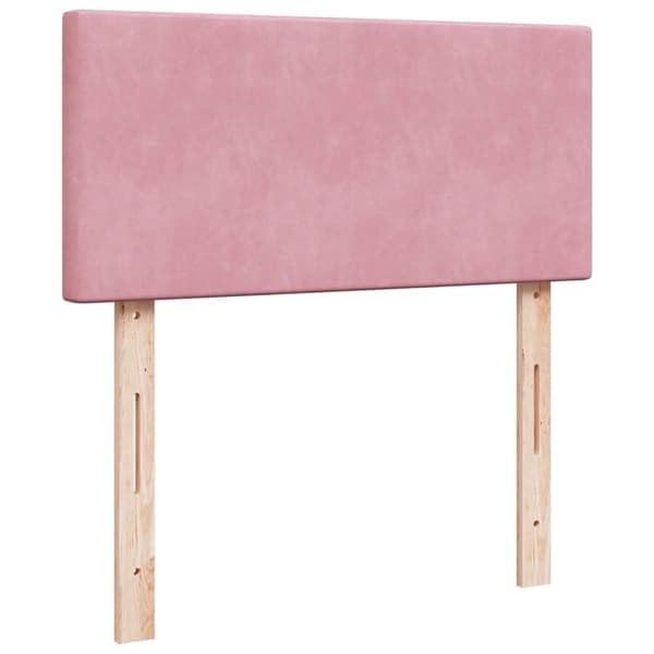 vidaXL Ramsäng med madrass rosa 80x200 cm sammet Rosa