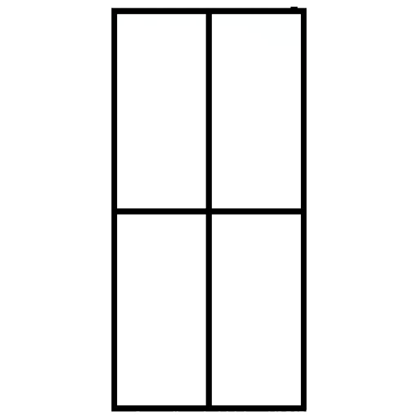 vidaXL Duschvägg till duschkabin härdat frostat glas 118x190 cm Svart