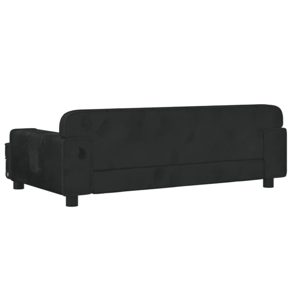 vidaXL Hundbädd svart 90x53x30 cm sammet Svart