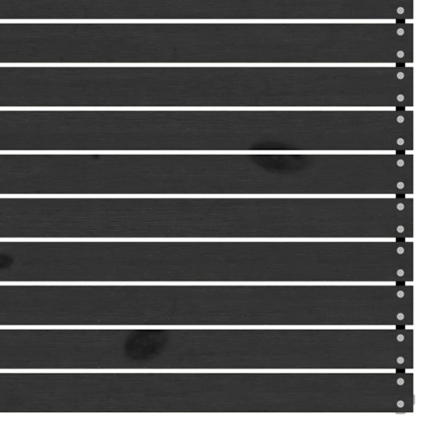 vidaXL Loungegrupp för trädgården 8 delar svart massiv furu Svart