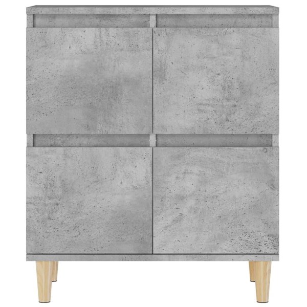 vidaXL Skänk 3 st betonggrå 60x35x70 cm konstruerat trä Grå