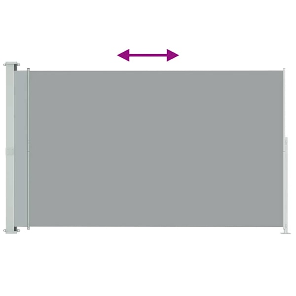 vidaXL Infällbar sidomarkis 200x300 cm grå grå