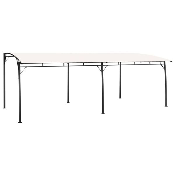 vidaXL Paviljong 6x3x2,55 m gräddvit Creme