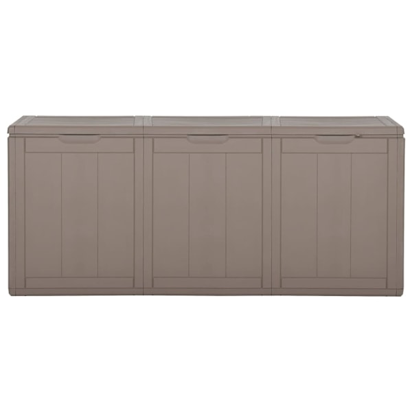 vidaXL Dynbox 270 liter brun PP-träliknande Brun
