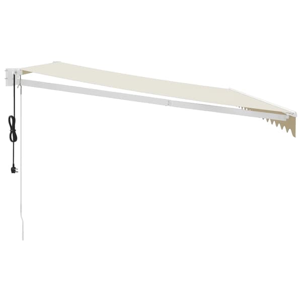 vidaXL Automatisk infällbar markis gräddvit 4,5x3 m Kräm