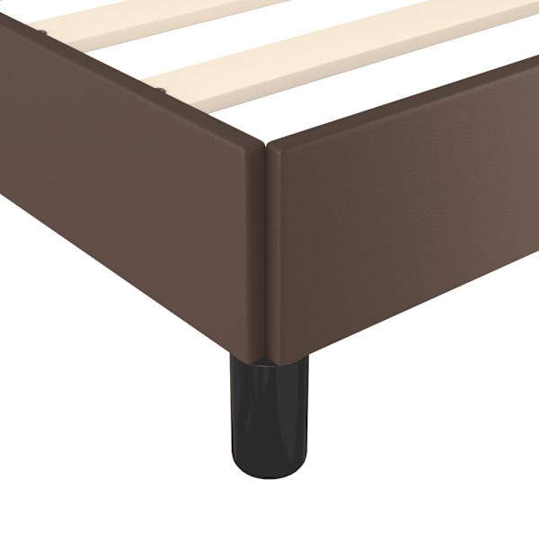 vidaXL Sängram brun 140x200 cm konstläder Brun