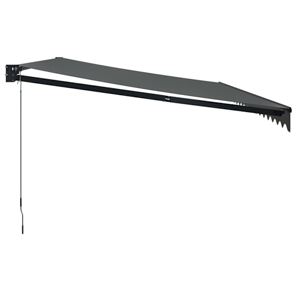 vidaXL Markis infällbar antracit 5x3 m tyg&aluminium Antracit