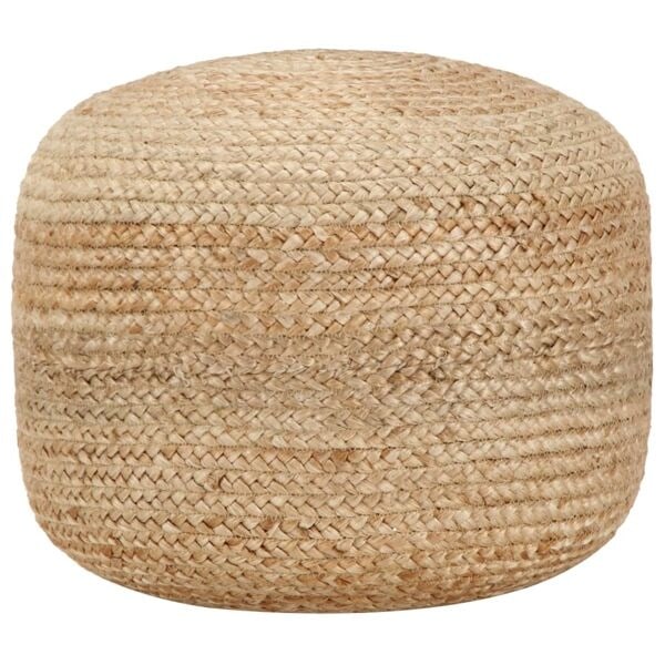 vidaXL Handgjord sittpuff 45x30 cm jute Brun