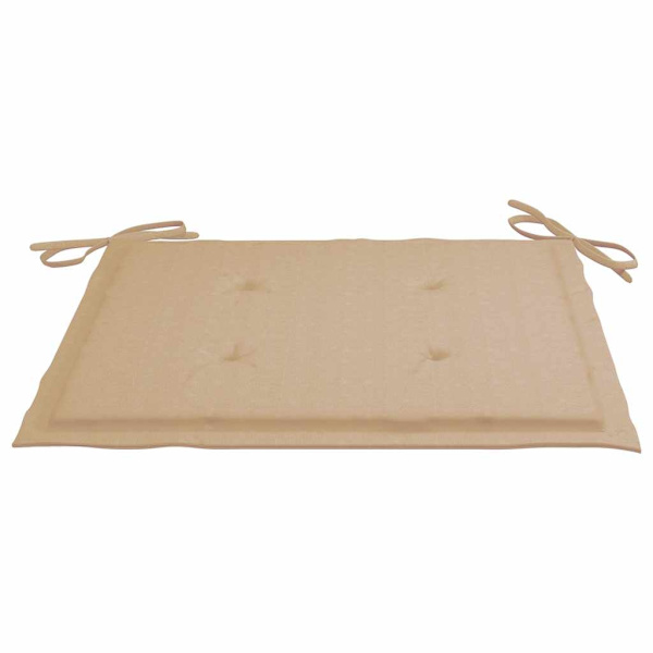vidaXL Trädgårdsstolar 6 st med dynor massiv teak Beige