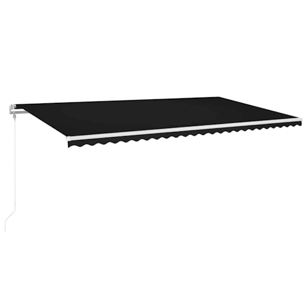 vidaXL Automatisk markis med vindsensor & LED 600x300 cm antracit Antracit