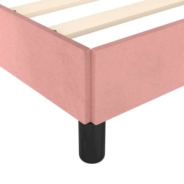 vidaXL Sängram rosa 100x200 cm sammet Rosa