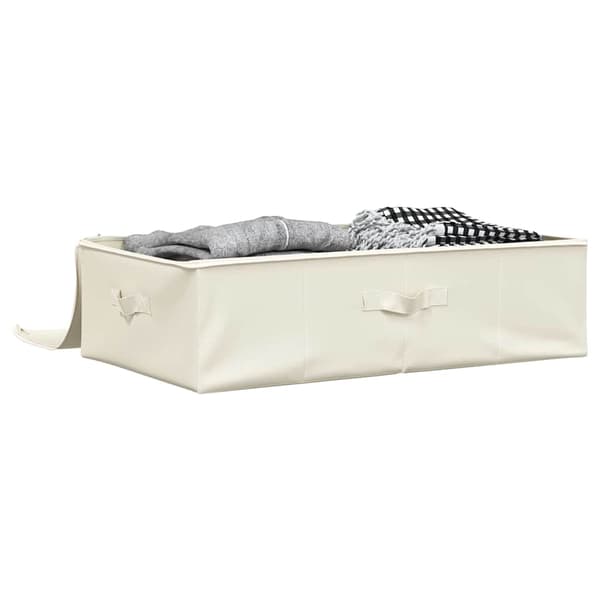 vidaXL Förvaringslåda tyg 70x40x18 cm gräddvit Creme
