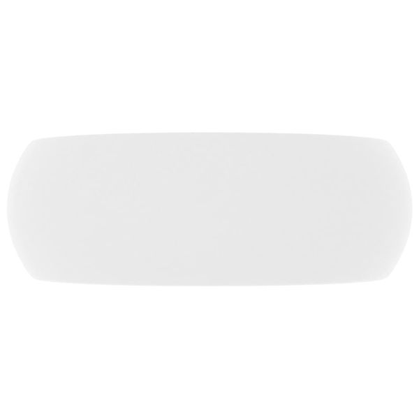 vidaXL Lyxigt runt handfat matt vit 40x15 cm keramik Vit