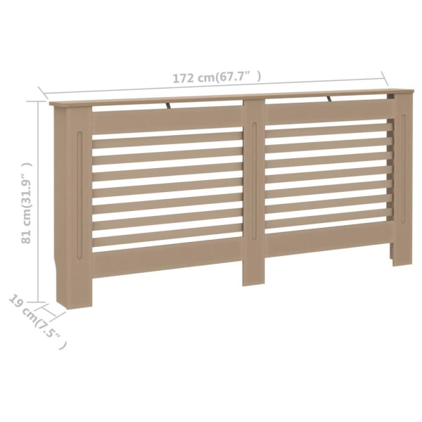 vidaXL Elementskydd 172x19x81,5 cm MDF Brun