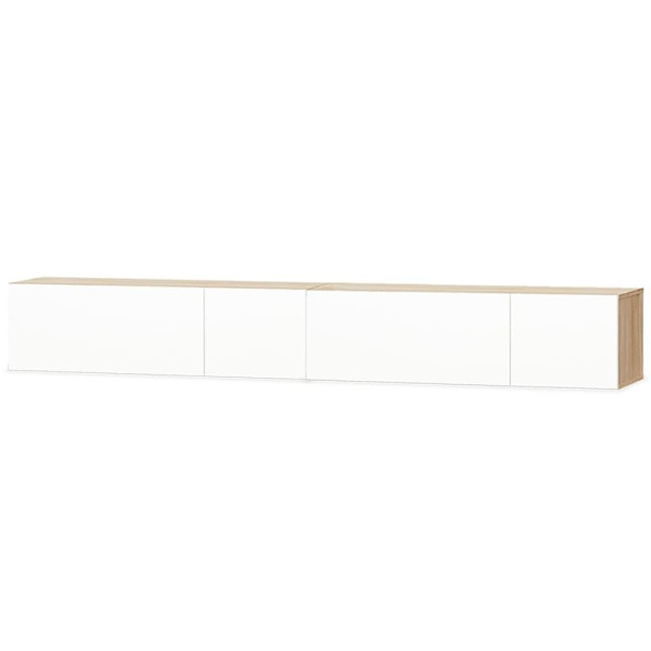 vidaXL TV-bänkar 2 st spånskiva 120x40x34 cm vit högglans ek Vit