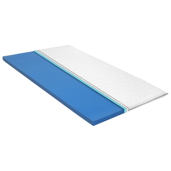 vidaXL Bäddmadrass 90x200 cm viskoelastiskt minnesskum 6 cm Vit