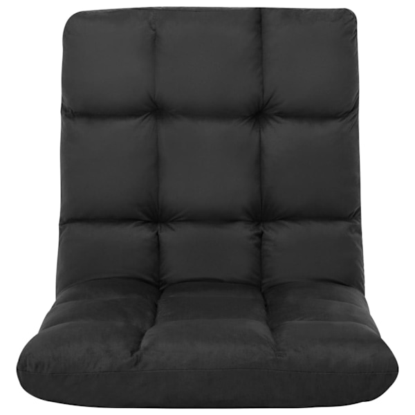 vidaXL Golvstol vikbar svart mikrofiber Svart