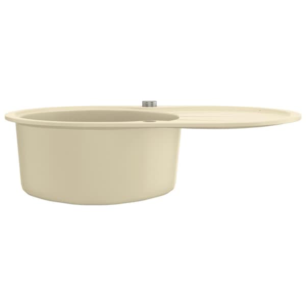 vidaXL Diskho granit enkel oval beige Beige