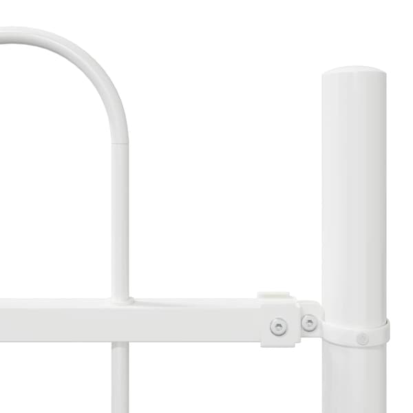vidaXL Trädgårdsstängsel 2 pcs Vit 3,4 x 1 m Pulverlackerad stål Vit