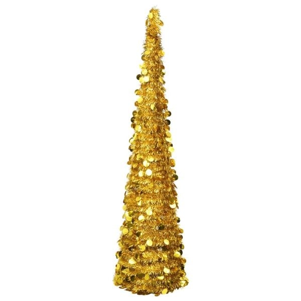 vidaXL Pop-up plastgran guld 180 cm PET Guld
