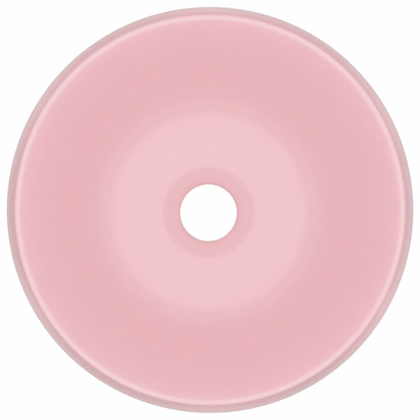 vidaXL Lyxigt runt handfat matt rosa 40x15 cm keramik Rosa