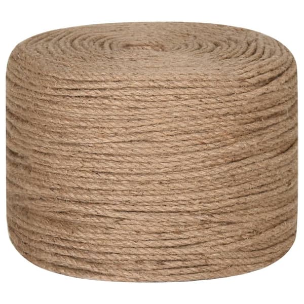 vidaXL Juterep 100 m lång 6 mm tjock Brun