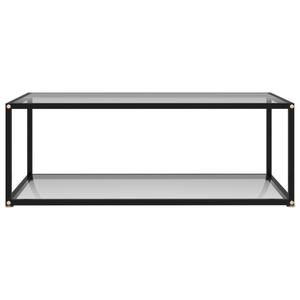 vidaXL Soffbord genomskinligt 100x50x35 cm härdat glas Transparent