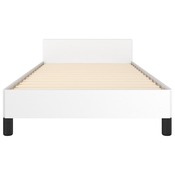 vidaXL Sängram med huvudgavel vit 80x200 cm konstläder Vit