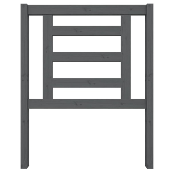 vidaXL Sänggavel grå 81x4x100 cm massiv furu Grå