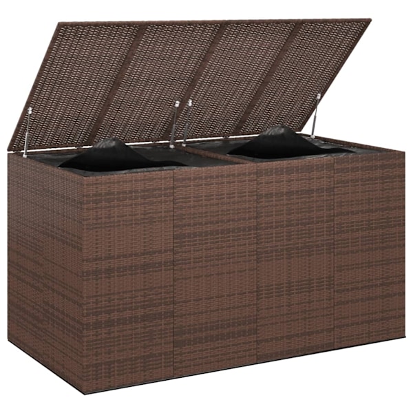 vidaXL Dynbox PE-rotting 194x100x103 cm brun Brun