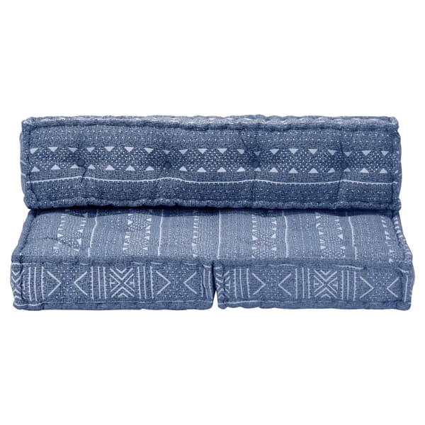 vidaXL Puff indigo tyg Blå