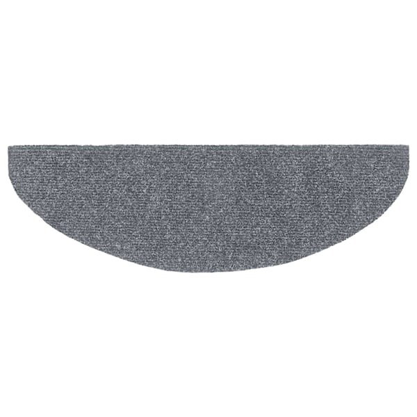 vidaXL Trappstegsmattor självhäftande 15 st brodyr 65x21x4 cm ljusgrå grå