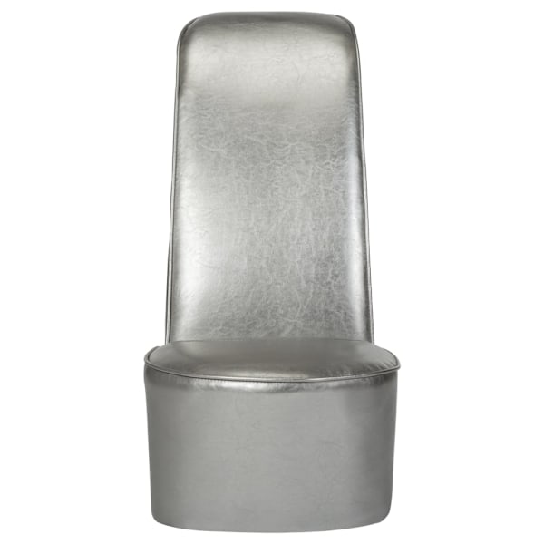 vidaXL Stol klacksko silver konstläder Silver