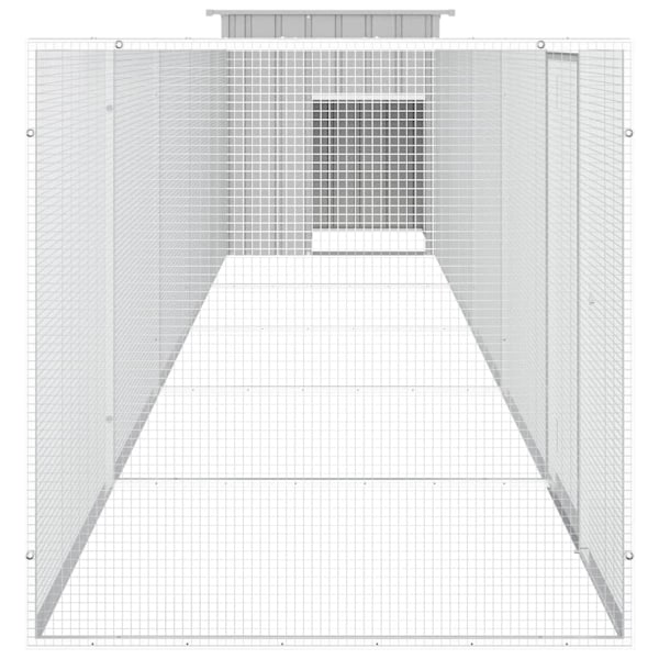 vidaXL Hönsbur grå 600x91x100 cm galvaniserat stål Grå