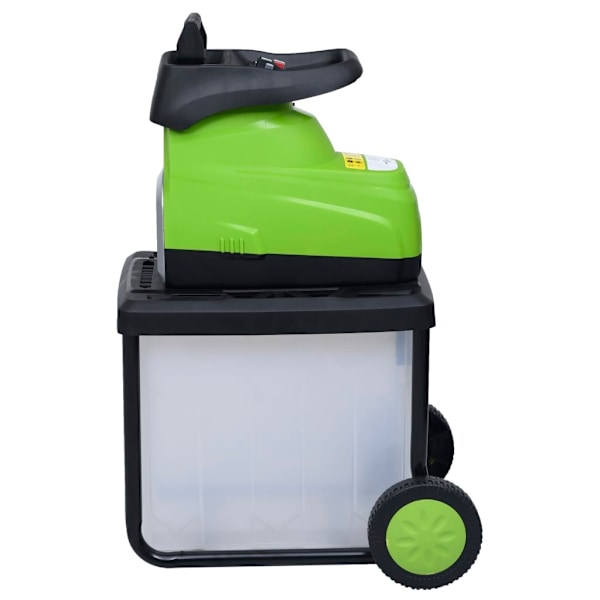 vidaXL Elektrisk kompostkvarn med uppsamlingslåda 2800 W Grön