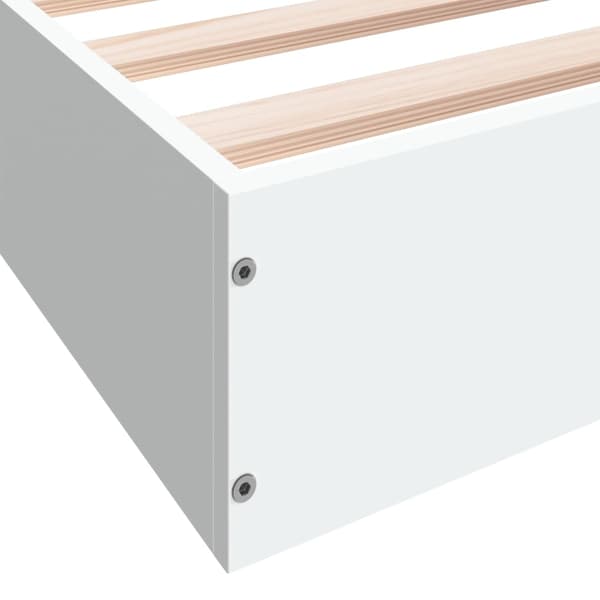vidaXL Sängram vit 90x190 cm konstruerat trä Vit