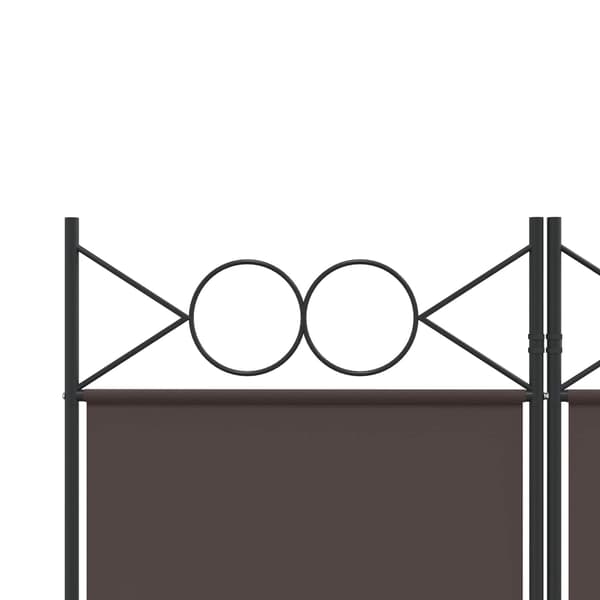 vidaXL Rumsavdelare 3 paneler brun 120x200 cm tyg Brun